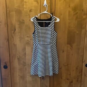 Express Black and White Striped Dress
